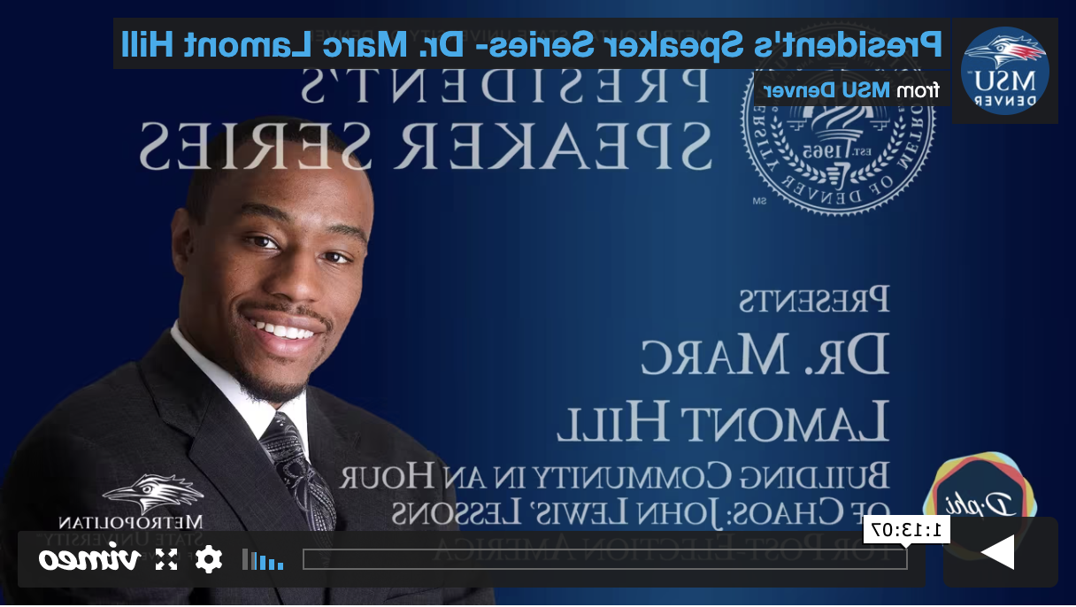 Thumbnail: President's Speaker Series: Dr. Marc Lamont Hill