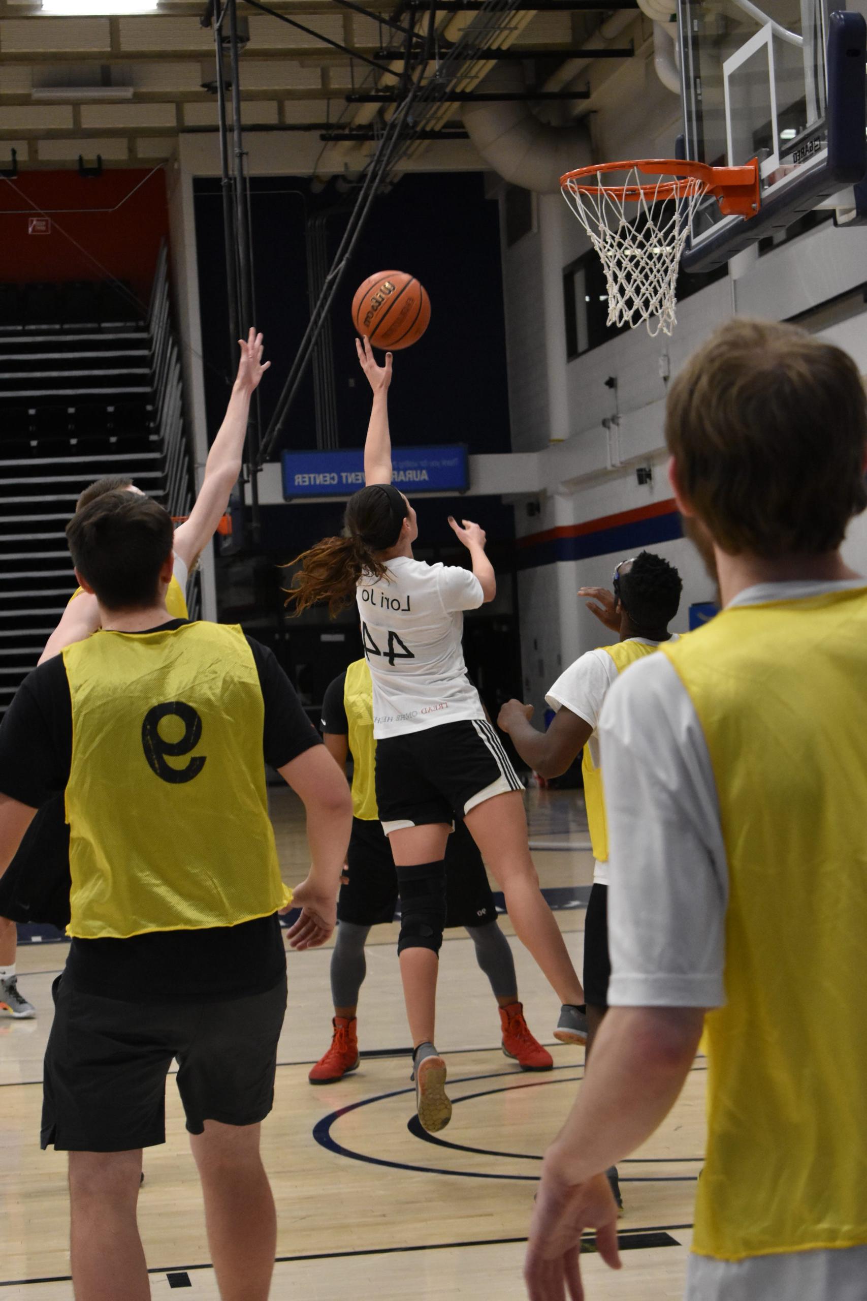 Intramural basketball layup