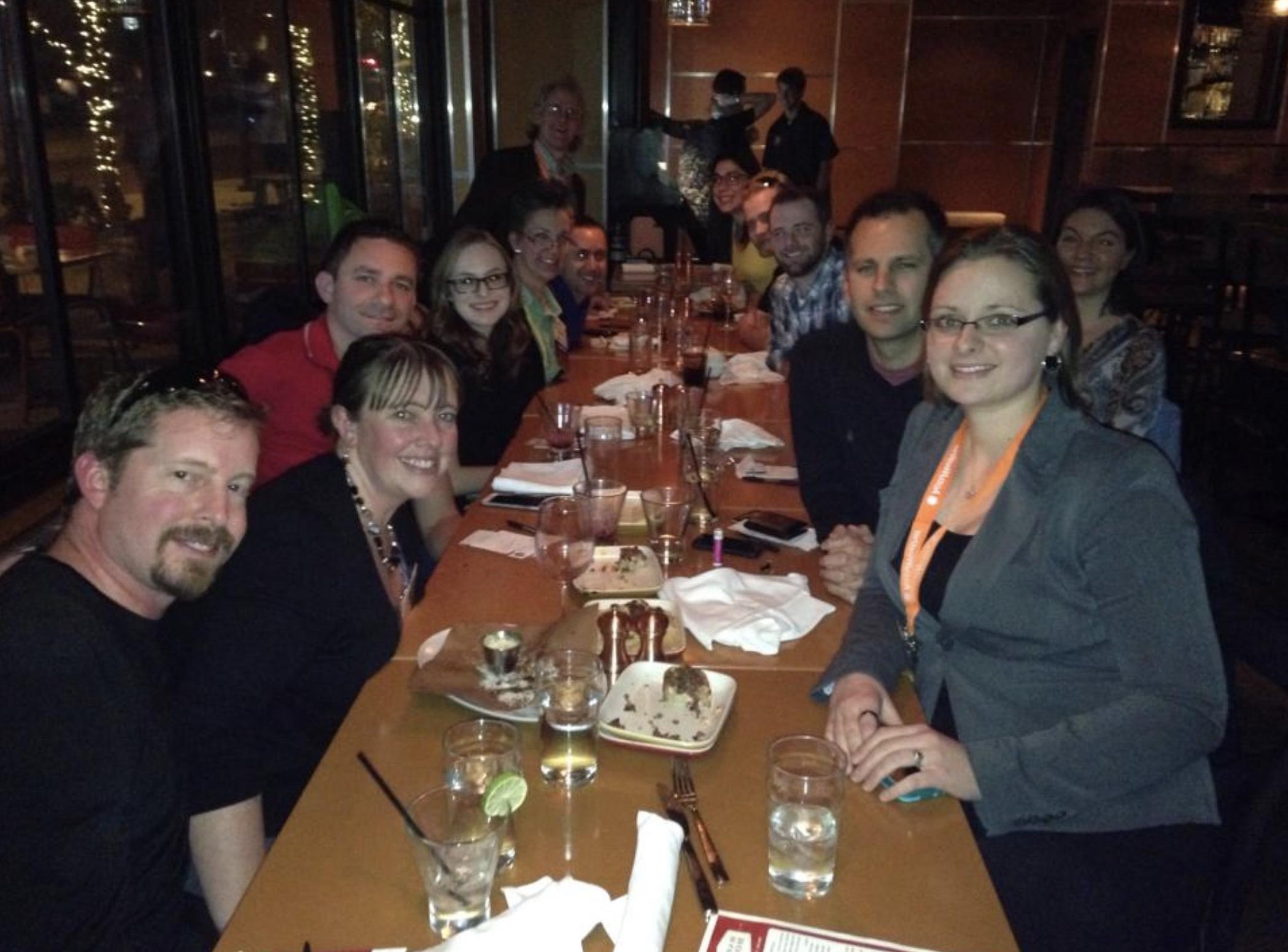 AMS Meteorology Alumni gathering 2015 at a restaurant