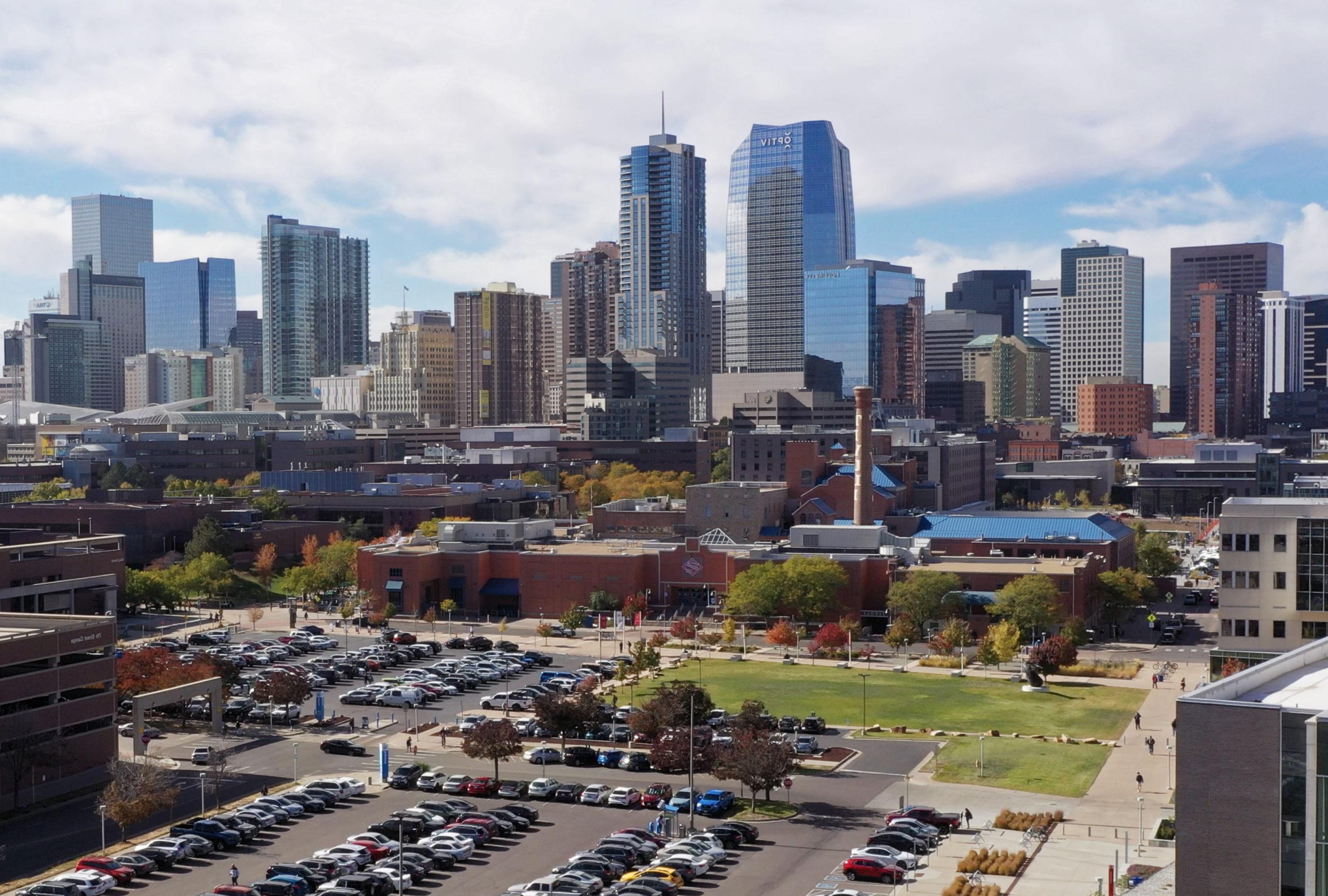 Auraria Campus fall aerials.