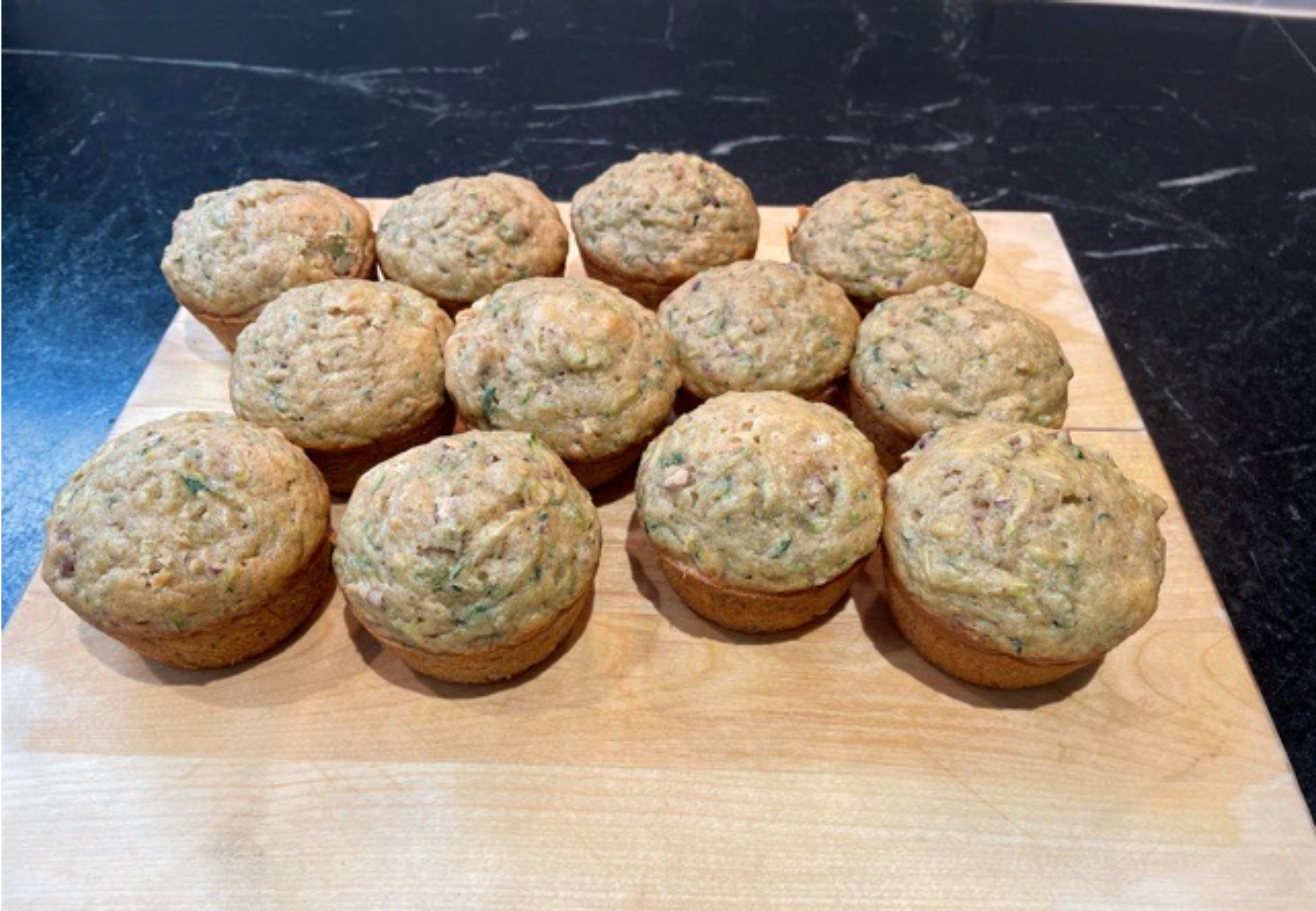 fresh made zucchini muffins