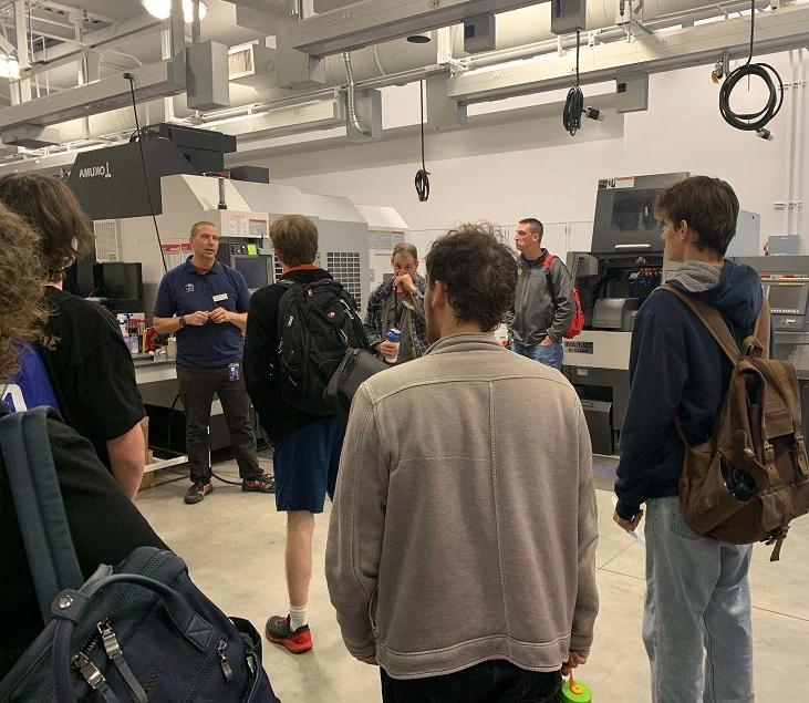 AMSI Lab Coordinator Stephen Morgan shows off the Hartwig Advanced Manufacturing Lab.