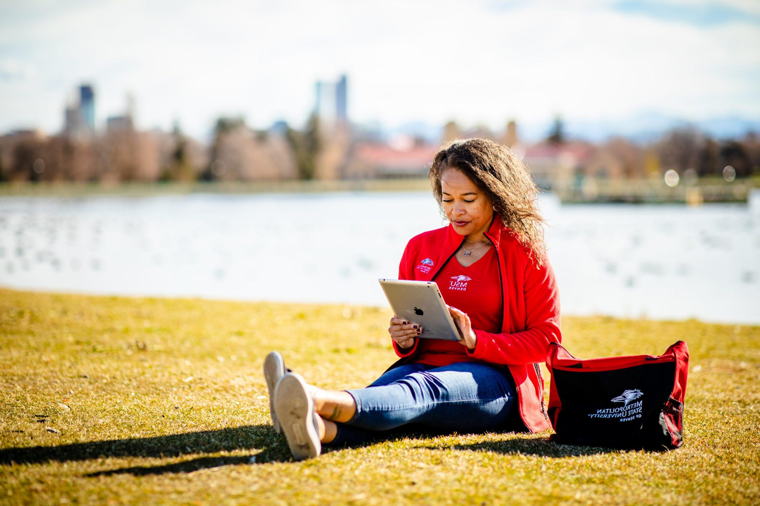 Studying in the park